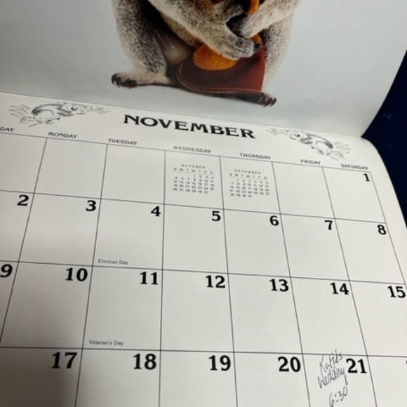 VTG "Sydney", the Qantas Koala Bear 1986 Calendar 12x12" - Picture 12 of 12